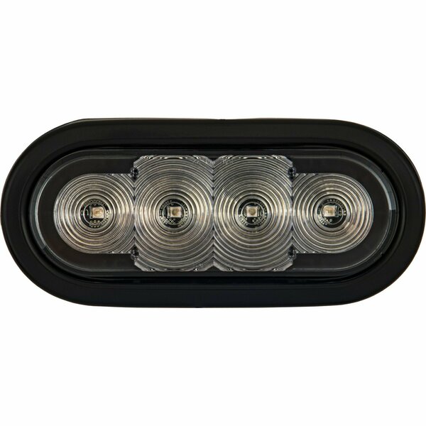 Buyers Products 6 Inch LED Oval Strobe Light with Amber/Green LEDs and Clear Lens SL62AG